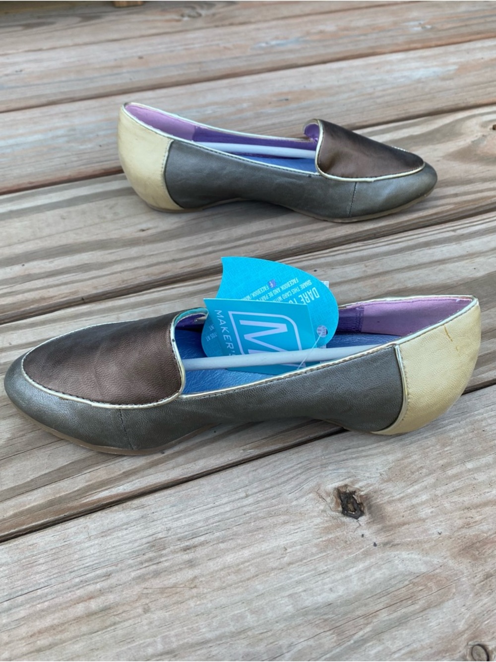 NWT Maker’s womens flat shoes block color
